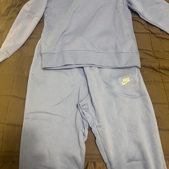 LIGHT BLUE NIKE MENS CLUB FLEECE - Picture 5 of 6